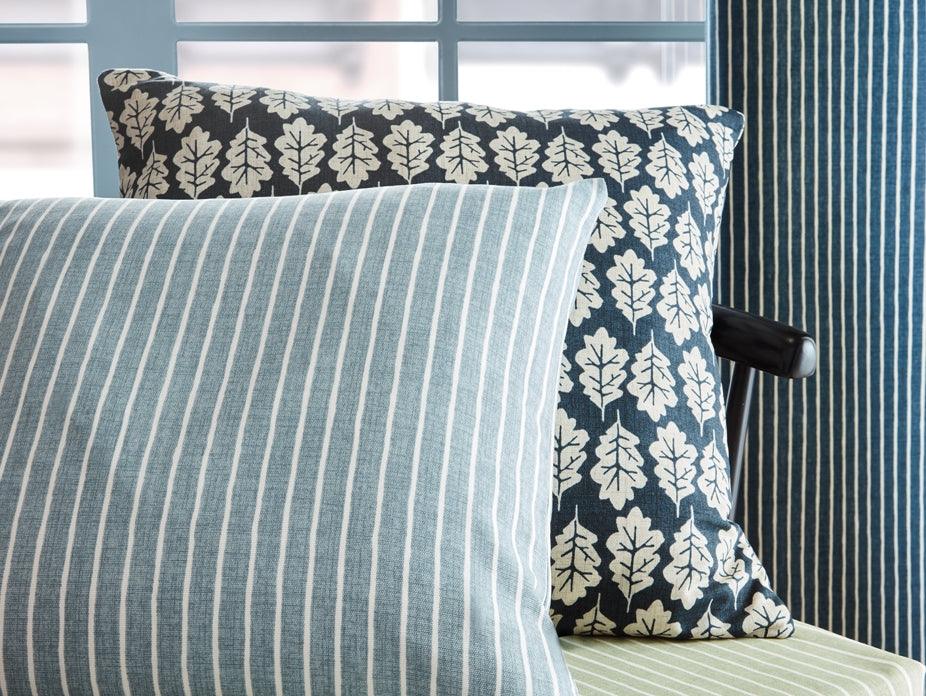 Pencil Stripe Ocean Fabric