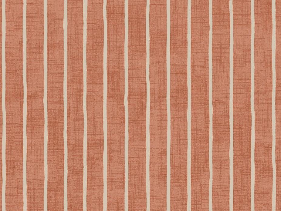 Pencil Stripe Paprika Fabric