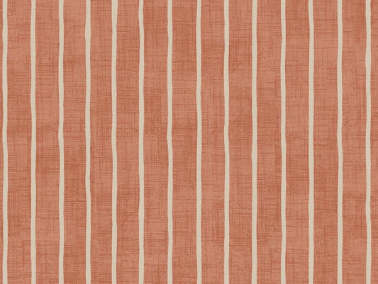Pencil Stripe Paprika Fabric